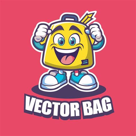 Vibrant bag character cartoon illustration in eps format | Premium AI ...