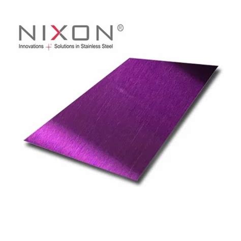 Stainless Steel PVD Coated Hairline Sheet - Purple PVD Colour Coated ...