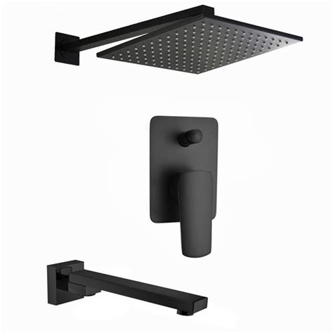 Buy TANGAN Shower System Premium Quality Brass Black Shower Set ...