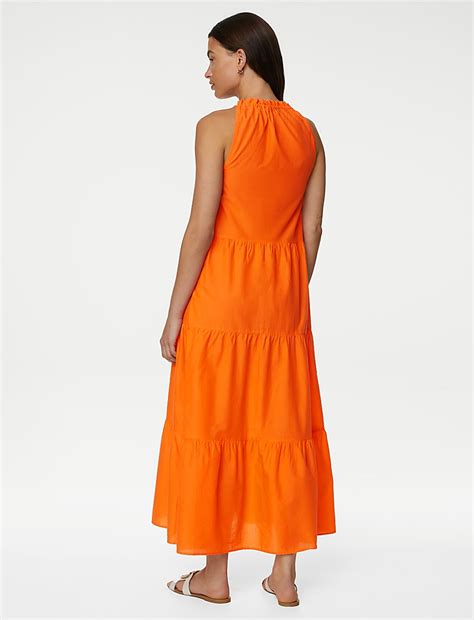 Buy Pure Cotton High Neck Midaxi Beach Dress at Marks & Spencer