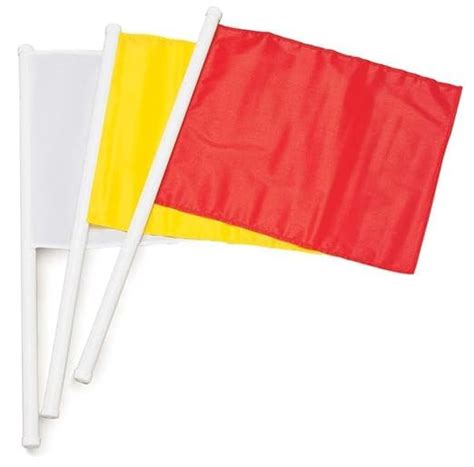 Fitfix® Referee Linesman Flags (Set of 2) for Soccer FootballHockey ...