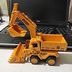 DARVICE Unbreakable Excavator Toy for Kids Bulldozer Construction Long ...