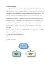 Image result for Reciprocal Determinism Examples