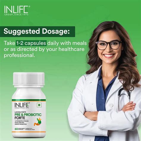 Inlife Prebiotic & Probiotics Forte | 25 Billion CFU with 14 Strains ...