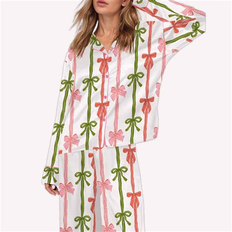 Coquette Christmas Bows Pajama Set - teelands