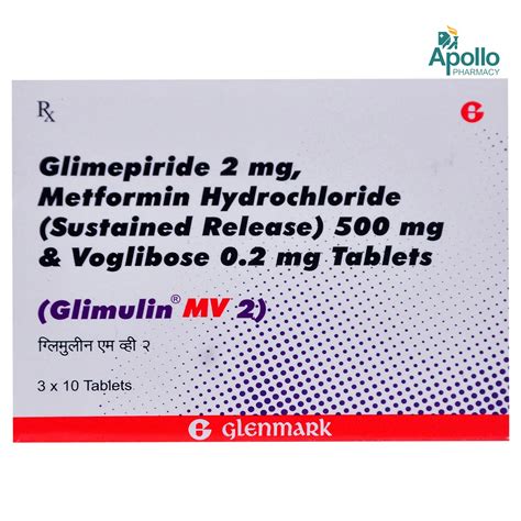 Glimulin MV 2 Tablet 10's Price, Uses, Side Effects, Composition ...