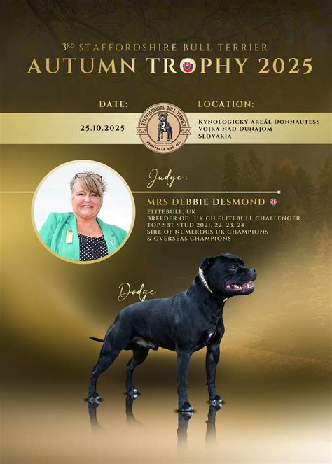 3rd STAFFORDSHIRE BULL TERRIER AUTUMN TROPHY 2025 , Vojka nad Dunajom ...