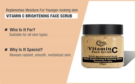Buy Quat Vitamin C Skin Brightening & Shining Face Scrub for Glowing ...