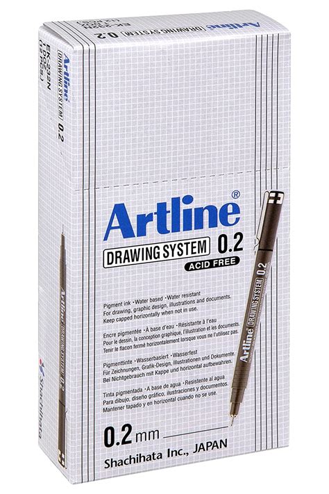 Artline 0.2mm Drawing System - Black - Pack of 12 : Amazon.in: Home ...