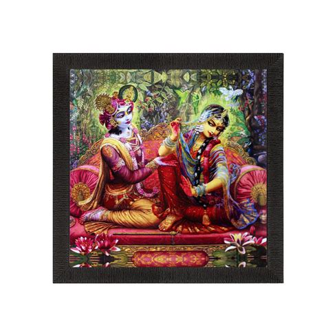 Radha Krishna Satin Matt Texture UV Art Painting - eCraftIndia Online
