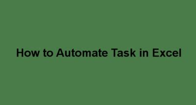 Image result for Automate a Task Excel Button