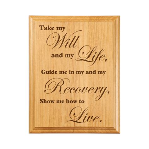 NA 3rd Step Prayer Plaque Custom Laser Engraved Narcotics Anonymous ...
