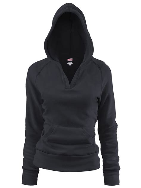 Soffe Women's Rugby Deep V-Neck Hoodie - Walmart.com