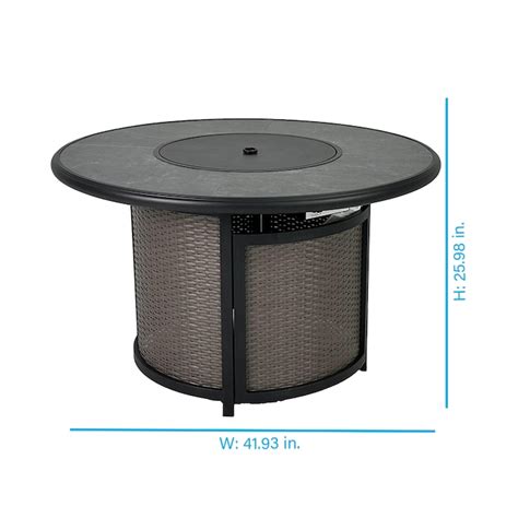 Shop allen + roth Sedgebrook 5-Piece Conversation Fire Table Set with ...