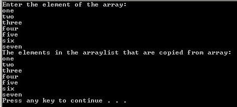 How to Convert Array to ArrayList 的图像结果