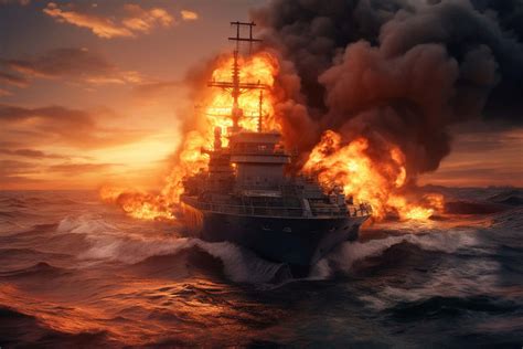 Burning Ships Wallpaper 9398