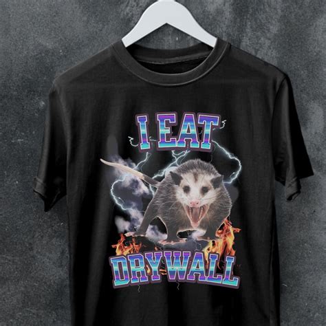 I Eat Drywall Opossum Meme T-shirt, Funny Graphic Tee - Etsy