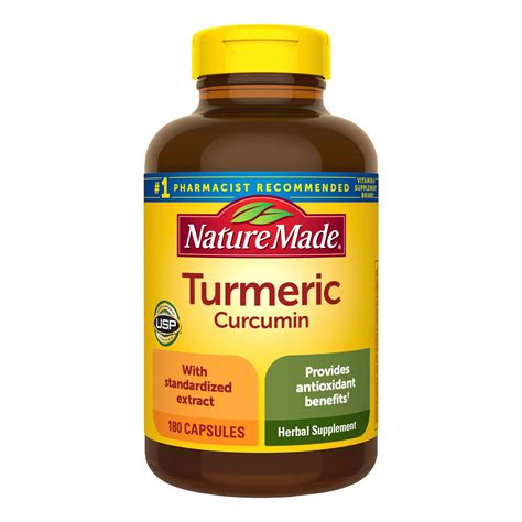 Nature Made Turmeric Capsules, 180 ct. | BJ's Wholesale Club