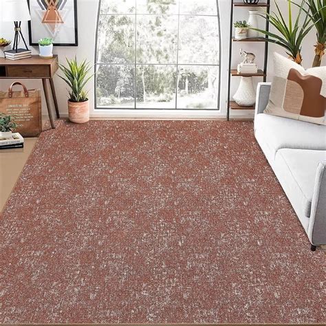 GlowSol 8x10 Modern Solid Rug for Living Room Jacquard Textured Rug ...