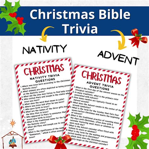 Christmas Trivia Game for Kids - Bible Christmas Trivia | Printable ...