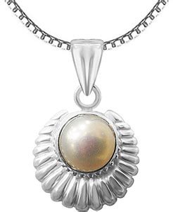 Parnika Pearl Embellished Stylish Sea Shell Design Pure 92.5 Sterling ...