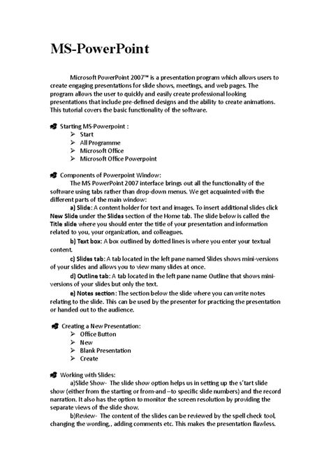 MS Powerpoint - Computer Applications in Economics - Studocu