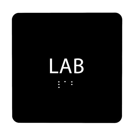 ADA CENTRAL SIGNS - 6" X6" Lab Sign- ADA Compliant Tactile Graphics ...