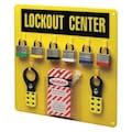 Brady Lockout Station, Filled, 6 Steel Locks 3003Y | Zoro