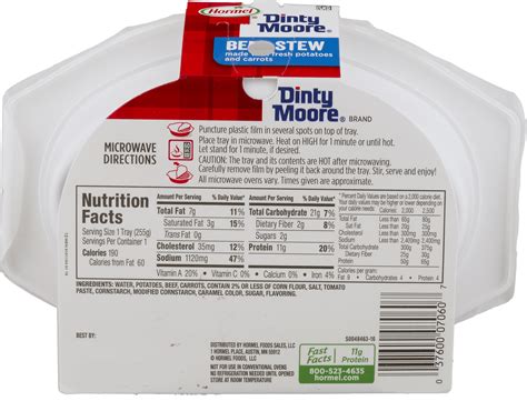 Stew Meat Nutrition Information at Rachel Vance blog