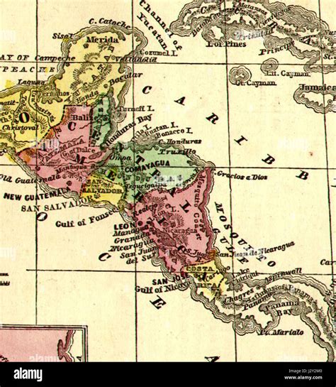 Map Of Central America In 1800