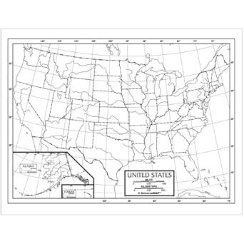 US Outline Pad Map : Kappa Map Group: Amazon.in: Office Products