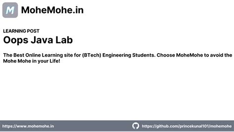 Oops Java Lab - mohemohe.in