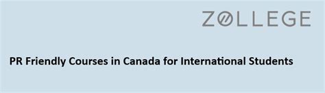 PR Friendly Courses in Canada for International Students
