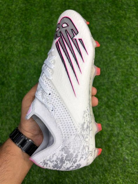 NB Furon V6 Pro White Pink Colour Low-top FG With Lace