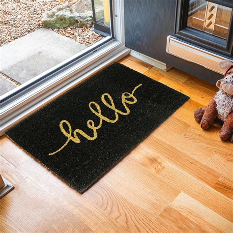 Hello Coir Door Mat