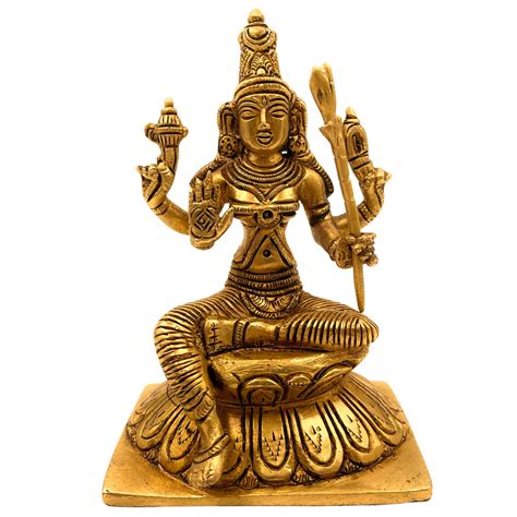 Buy Bhunes Brass Goddess Rajarajeshvari Idols, Tripura Sundari Murti ...