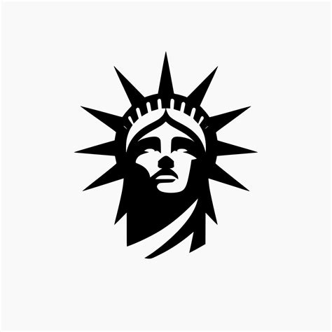 silhouette liberty statue head logo design template 49346245 Vector Art at Vecteezy