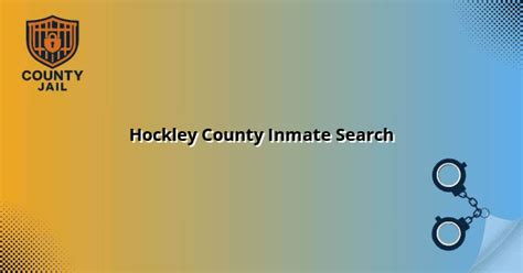 Hockley County Inmate Search