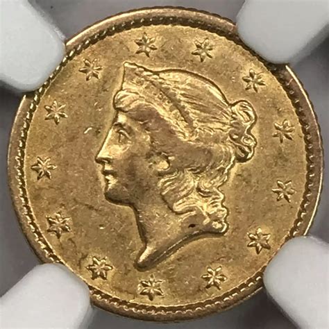 1849 Liberty Head Gold Dollar NGC AU-53 CLOSED WREATH - Old Pueblo Coin