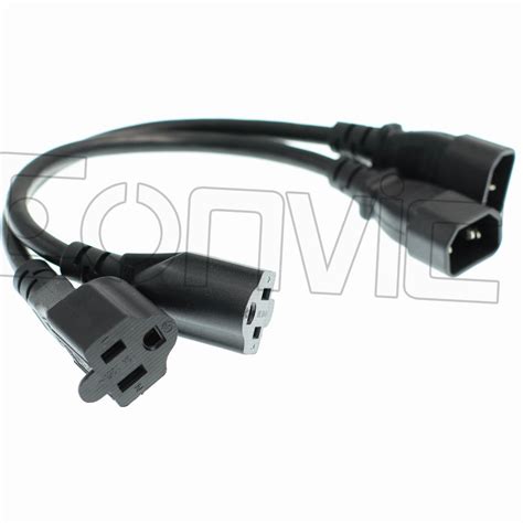 Buy Eonvic 2PCS IEC 320 C14 to Nema 5-15R 18AWG Standard Computer Power ...