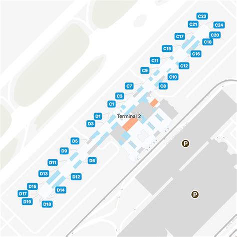 Raleigh-Durham Airport RDU Terminal 2 Map