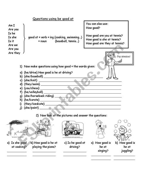 Be Good at Worksheet 的图像结果