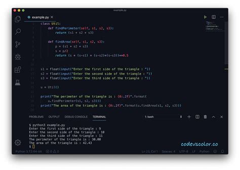 Image result for Python Program to Find Area of Triangle