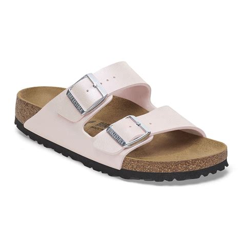 Arizona Birko-Flor Embossed Saffiano Iridescent Light Rose | BIRKENSTOCK