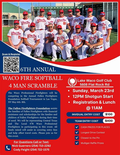 🚒 Waco Fire Tournament 🔥, Lake Waco Golf Club, 23 March 2025 | AllEvents