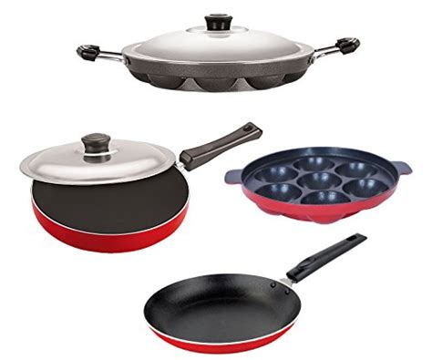 Buy Nirlon 4 Piece Non-Stick Aluminium Dishwasher Safe Cookware ...
