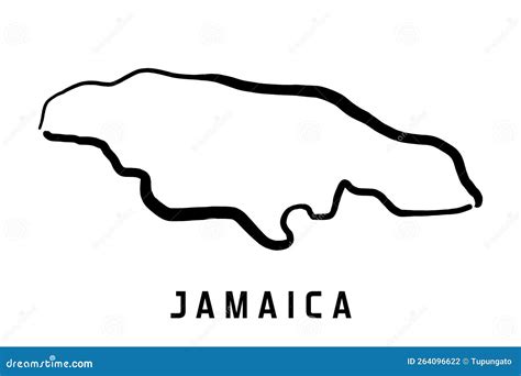 Jamaica Simplified Vector Map Stock Photography | CartoonDealer.com #312131000