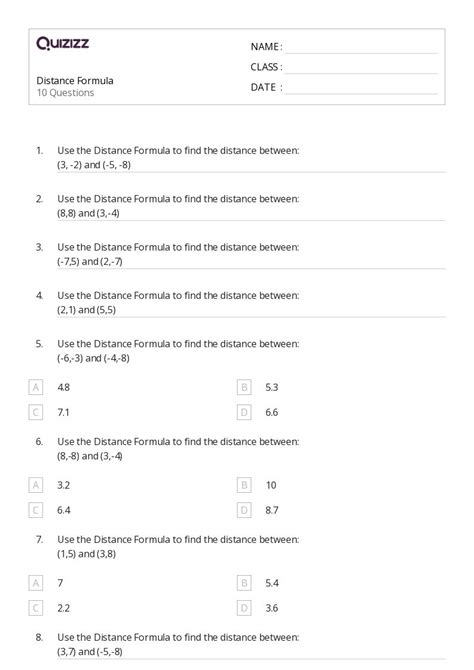 Distance Formula Problems 的图像结果