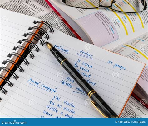 Trying To Master the Conjugation of French Verbs Editorial Photography ...