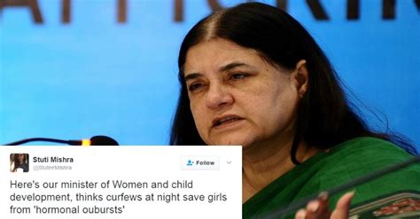 Maneka Gandhi Lands In Soup For Making 'Hormonal Outbursts' Statement ...